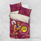 Custom AFL Brisbane Lions NAIDOC Week Bedding Set Keep The Fire Burning Indigenous Art