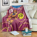 Custom AFL Brisbane Lions NAIDOC Week Blanket Keep The Fire Burning Indigenous Art