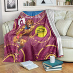 Custom AFL Brisbane Lions NAIDOC Week Blanket Keep The Fire Burning Indigenous Art