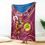 Custom AFL Brisbane Lions NAIDOC Week Blanket Keep The Fire Burning Indigenous Art