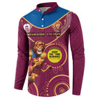 Custom AFL Brisbane Lions NAIDOC Week Button Sweatshirt Keep The Fire Burning Indigenous Art
