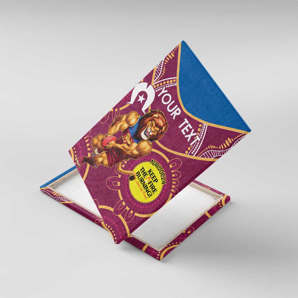 Custom AFL Brisbane Lions NAIDOC Week Canvas Wall Art Keep The Fire Burning Indigenous Art