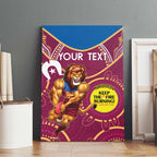 Custom AFL Brisbane Lions NAIDOC Week Canvas Wall Art Keep The Fire Burning Indigenous Art