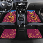 Custom AFL Brisbane Lions NAIDOC Week Car Mats Keep The Fire Burning Indigenous Art