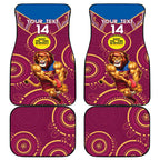 Custom AFL Brisbane Lions NAIDOC Week Car Mats Keep The Fire Burning Indigenous Art