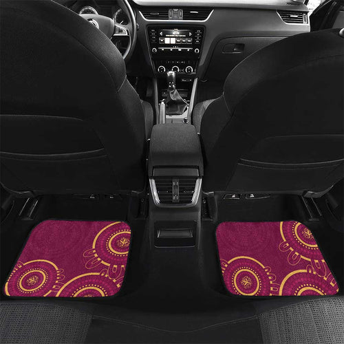 Custom AFL Brisbane Lions NAIDOC Week Car Mats Keep The Fire Burning Indigenous Art