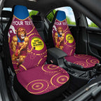 Custom AFL Brisbane Lions NAIDOC Week Car Seat Cover Keep The Fire Burning Indigenous Art