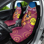 Custom AFL Brisbane Lions NAIDOC Week Car Seat Cover Keep The Fire Burning Indigenous Art