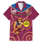 Custom AFL Brisbane Lions NAIDOC Week Family Matching Mermaid Dress and Hawaiian Shirt Keep The Fire Burning Indigenous Art