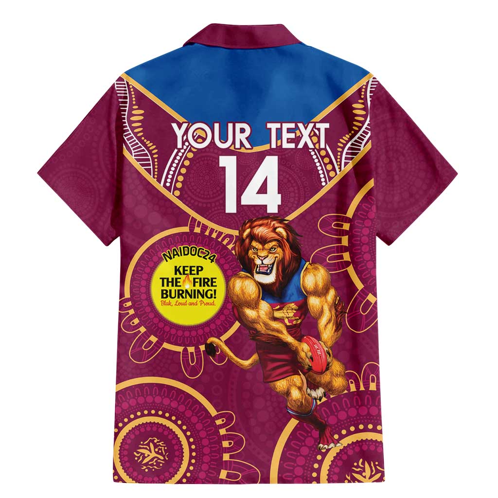 Custom AFL Brisbane Lions NAIDOC Week Family Matching Mermaid Dress and Hawaiian Shirt Keep The Fire Burning Indigenous Art