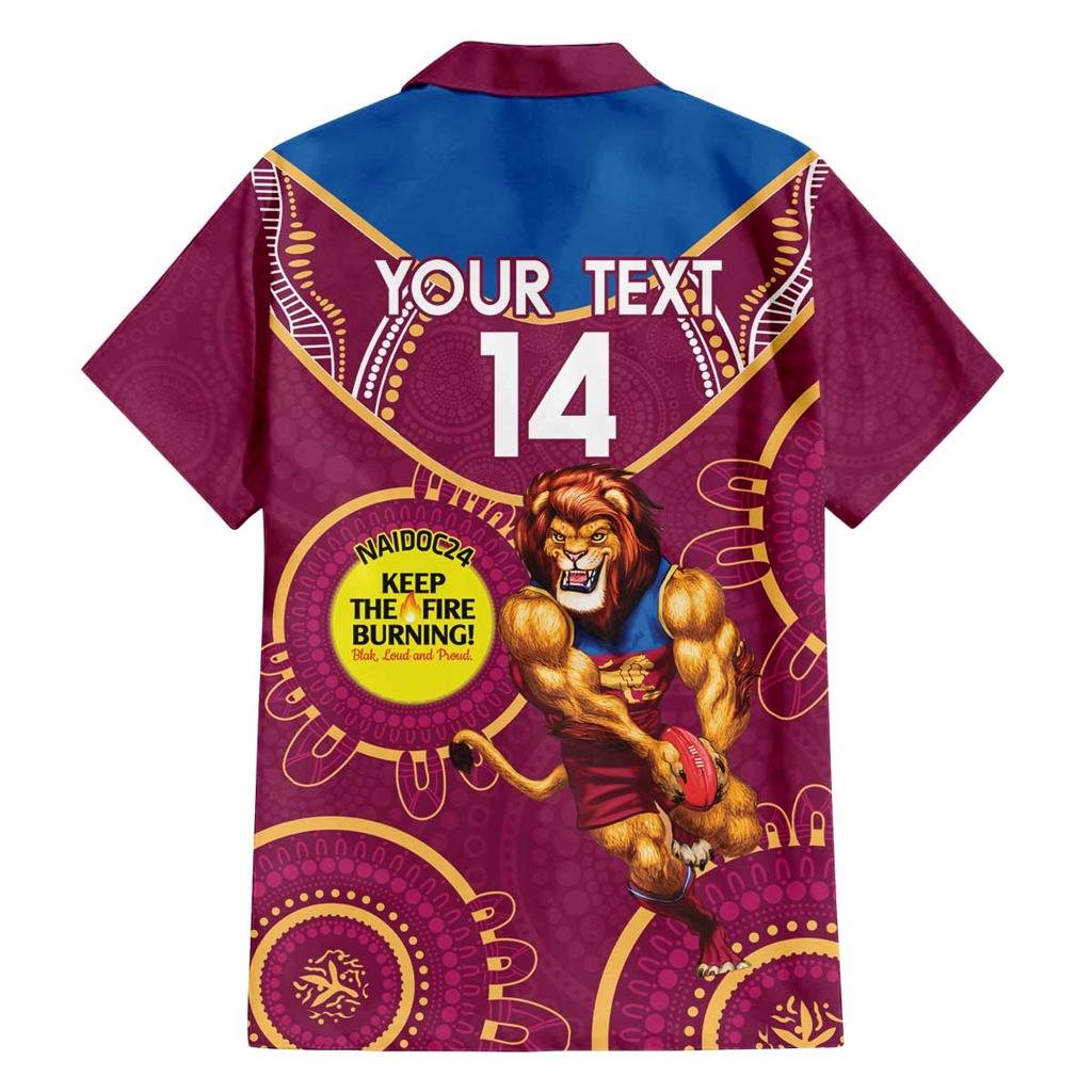 Custom AFL Brisbane Lions NAIDOC Week Family Matching Puletasi and Hawaiian Shirt Keep The Fire Burning Indigenous Art