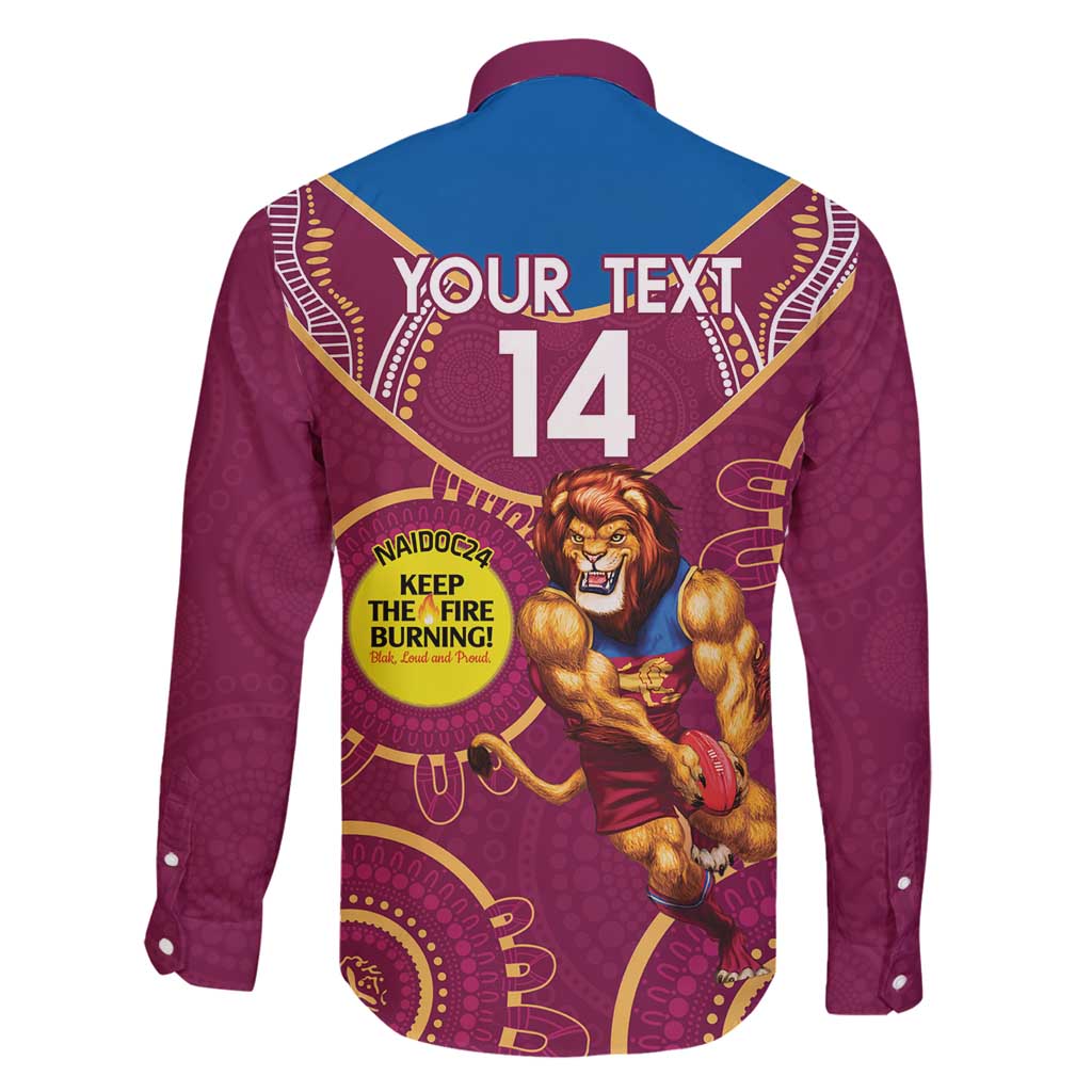 Custom AFL Brisbane Lions NAIDOC Week Family Matching Summer Maxi Dress and Hawaiian Shirt Keep The Fire Burning Indigenous Art
