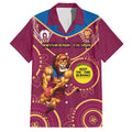Custom AFL Brisbane Lions NAIDOC Week Family Matching Tank Maxi Dress and Hawaiian Shirt Keep The Fire Burning Indigenous Art