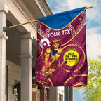 Custom AFL Brisbane Lions NAIDOC Week Garden Flag Keep The Fire Burning Indigenous Art