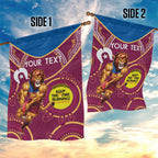 Custom AFL Brisbane Lions NAIDOC Week Garden Flag Keep The Fire Burning Indigenous Art
