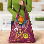 Custom AFL Brisbane Lions NAIDOC Week Grocery Bag Keep The Fire Burning Indigenous Art