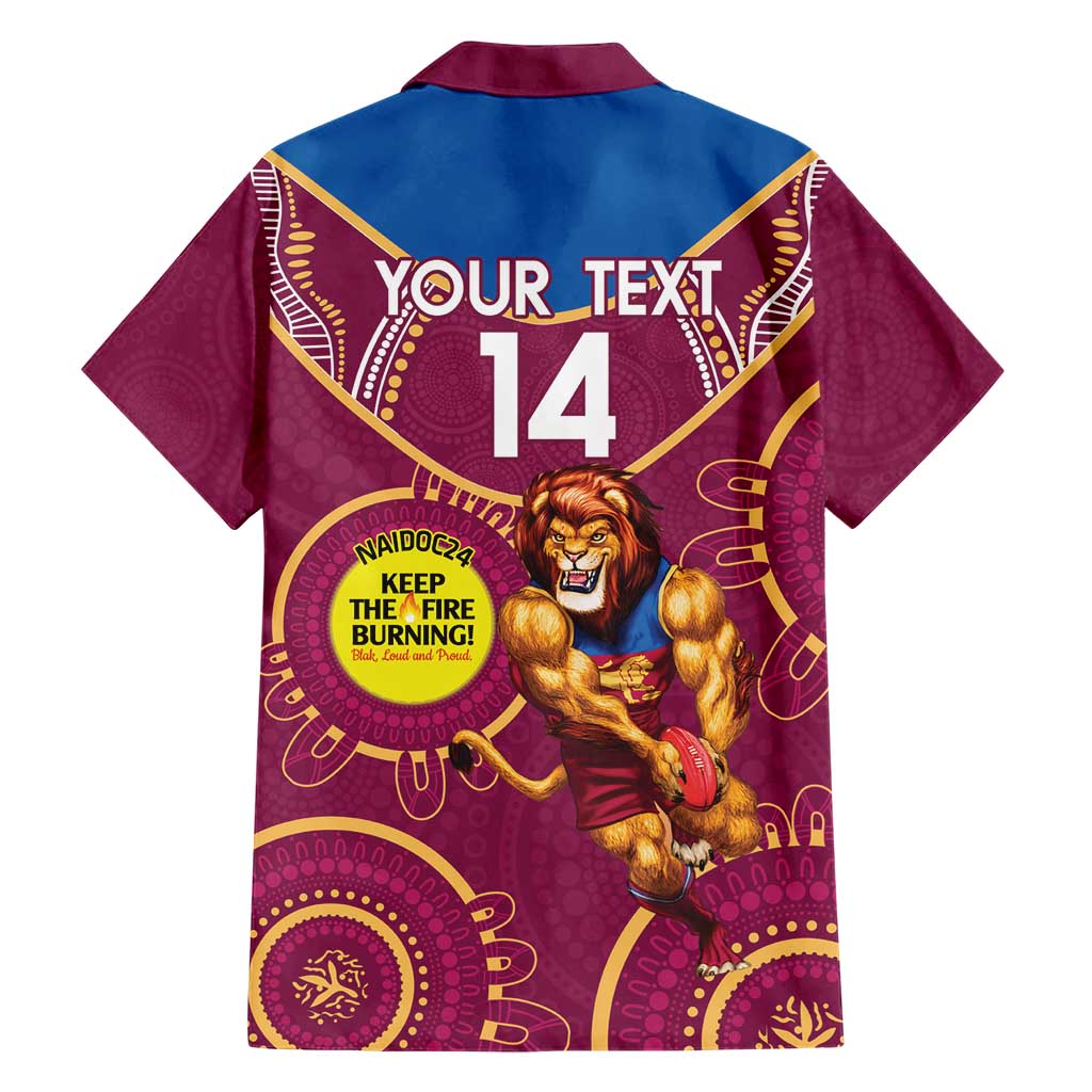 Custom AFL Brisbane Lions NAIDOC Week Hawaiian Shirt Keep The Fire Burning Indigenous Art