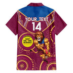 Custom AFL Brisbane Lions NAIDOC Week Hawaiian Shirt Keep The Fire Burning Indigenous Art