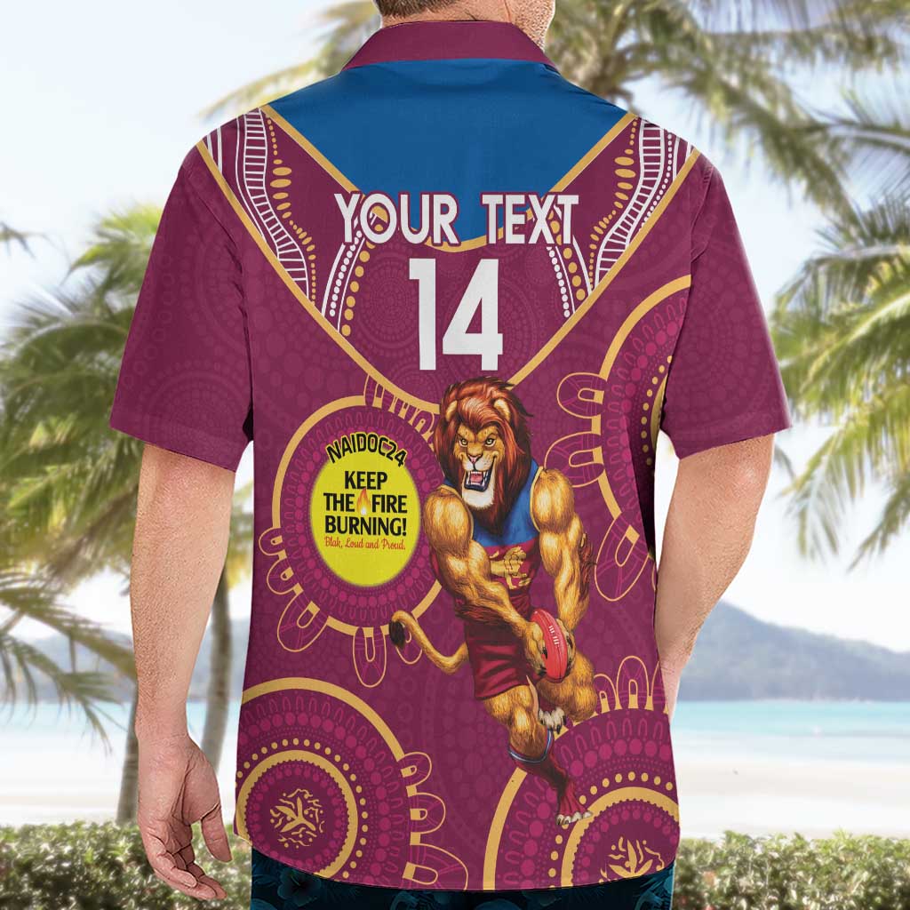 Custom AFL Brisbane Lions NAIDOC Week Hawaiian Shirt Keep The Fire Burning Indigenous Art