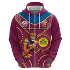 Custom AFL Brisbane Lions NAIDOC Week Hoodie Keep The Fire Burning Indigenous Art