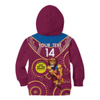 Custom AFL Brisbane Lions NAIDOC Week Kid Hoodie Keep The Fire Burning Indigenous Art