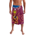 Custom AFL Brisbane Lions NAIDOC Week Lavalava Keep The Fire Burning Indigenous Art