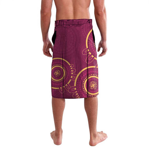 Custom AFL Brisbane Lions NAIDOC Week Lavalava Keep The Fire Burning Indigenous Art