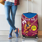 Custom AFL Brisbane Lions NAIDOC Week Luggage Cover Keep The Fire Burning Indigenous Art