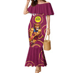 Custom AFL Brisbane Lions NAIDOC Week Mermaid Dress Keep The Fire Burning Indigenous Art