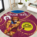 Custom AFL Brisbane Lions NAIDOC Week Round Carpet Keep The Fire Burning Indigenous Art