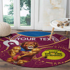 Custom AFL Brisbane Lions NAIDOC Week Round Carpet Keep The Fire Burning Indigenous Art