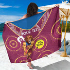 Custom AFL Brisbane Lions NAIDOC Week Sarong Keep The Fire Burning Indigenous Art