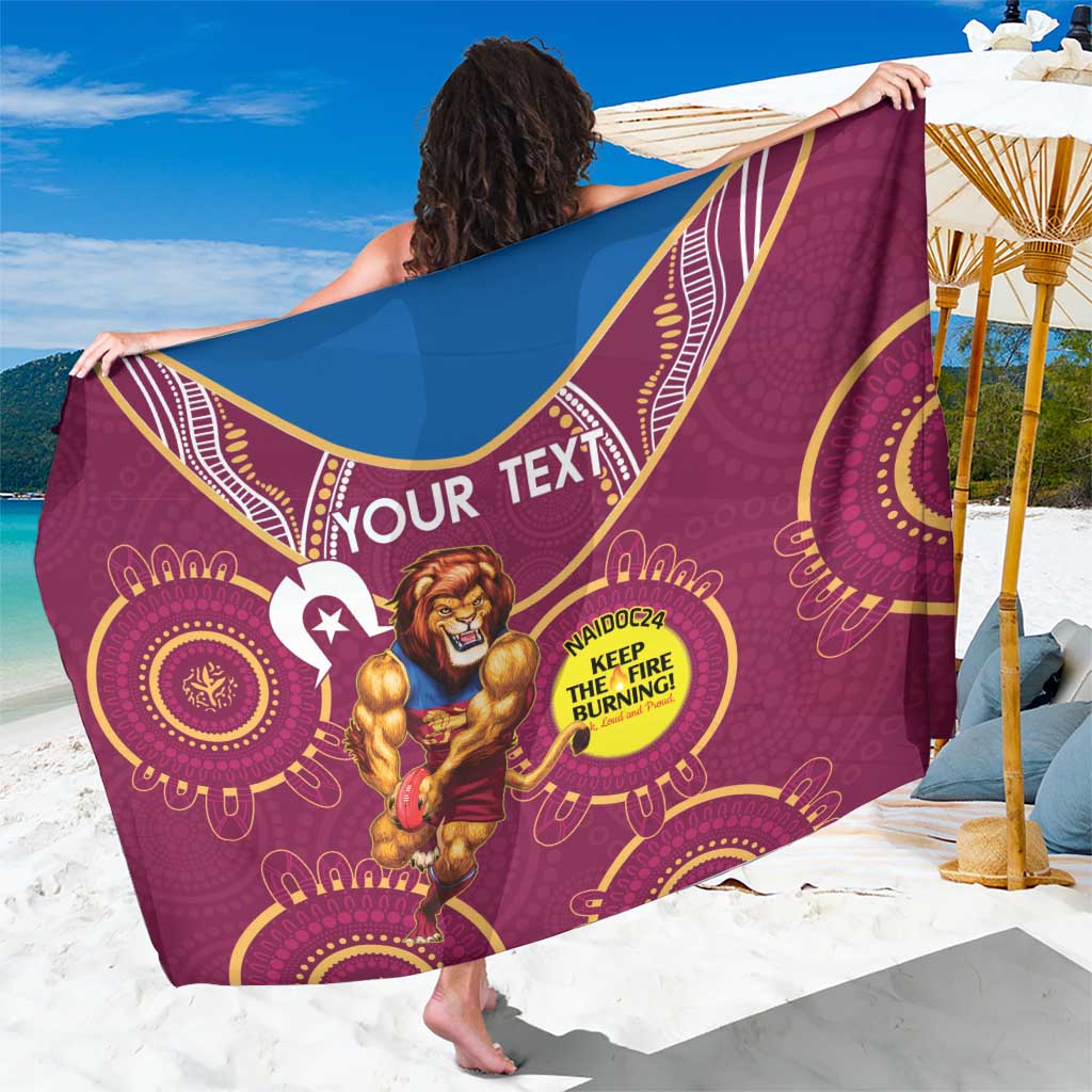 Custom AFL Brisbane Lions NAIDOC Week Sarong Keep The Fire Burning Indigenous Art