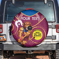 Custom AFL Brisbane Lions NAIDOC Week Spare Tire Cover Keep The Fire Burning Indigenous Art