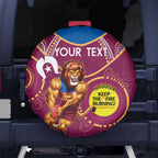 Custom AFL Brisbane Lions NAIDOC Week Spare Tire Cover Keep The Fire Burning Indigenous Art