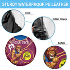 Custom AFL Brisbane Lions NAIDOC Week Spare Tire Cover Keep The Fire Burning Indigenous Art