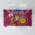 Custom AFL Brisbane Lions NAIDOC Week Tablecloth Keep The Fire Burning Indigenous Art