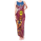 Custom AFL Brisbane Lions NAIDOC Week Tank Maxi Dress Keep The Fire Burning Indigenous Art