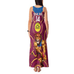 Custom AFL Brisbane Lions NAIDOC Week Tank Maxi Dress Keep The Fire Burning Indigenous Art