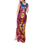 Custom AFL Brisbane Lions NAIDOC Week Tank Maxi Dress Keep The Fire Burning Indigenous Art