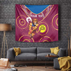 Custom AFL Brisbane Lions NAIDOC Week Tapestry Keep The Fire Burning Indigenous Art