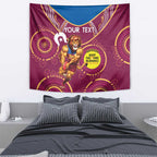Custom AFL Brisbane Lions NAIDOC Week Tapestry Keep The Fire Burning Indigenous Art