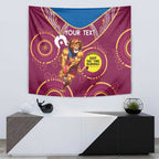 Custom AFL Brisbane Lions NAIDOC Week Tapestry Keep The Fire Burning Indigenous Art