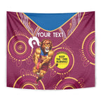 Custom AFL Brisbane Lions NAIDOC Week Tapestry Keep The Fire Burning Indigenous Art