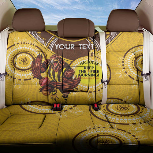 Custom AFL Hawkthorn NAIDOC Week Back Car Seat Cover Keep The Fire Burning Indigenous Art