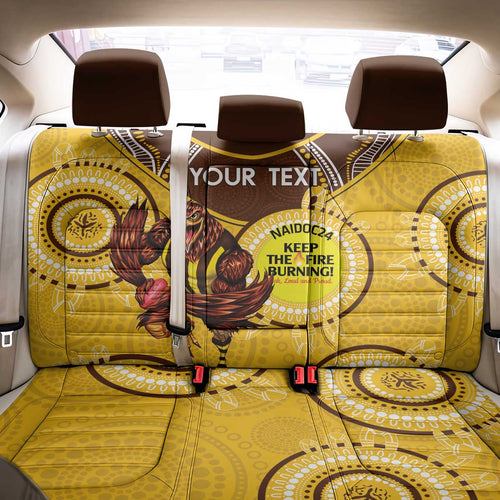 Custom AFL Hawkthorn NAIDOC Week Back Car Seat Cover Keep The Fire Burning Indigenous Art