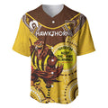 Custom AFL Hawkthorn NAIDOC Week Baseball Jersey Keep The Fire Burning Indigenous Art