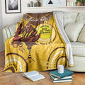 Custom AFL Hawkthorn NAIDOC Week Blanket Keep The Fire Burning Indigenous Art