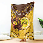 Custom AFL Hawkthorn NAIDOC Week Blanket Keep The Fire Burning Indigenous Art