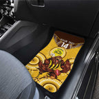 Custom AFL Hawkthorn NAIDOC Week Car Mats Keep The Fire Burning Indigenous Art